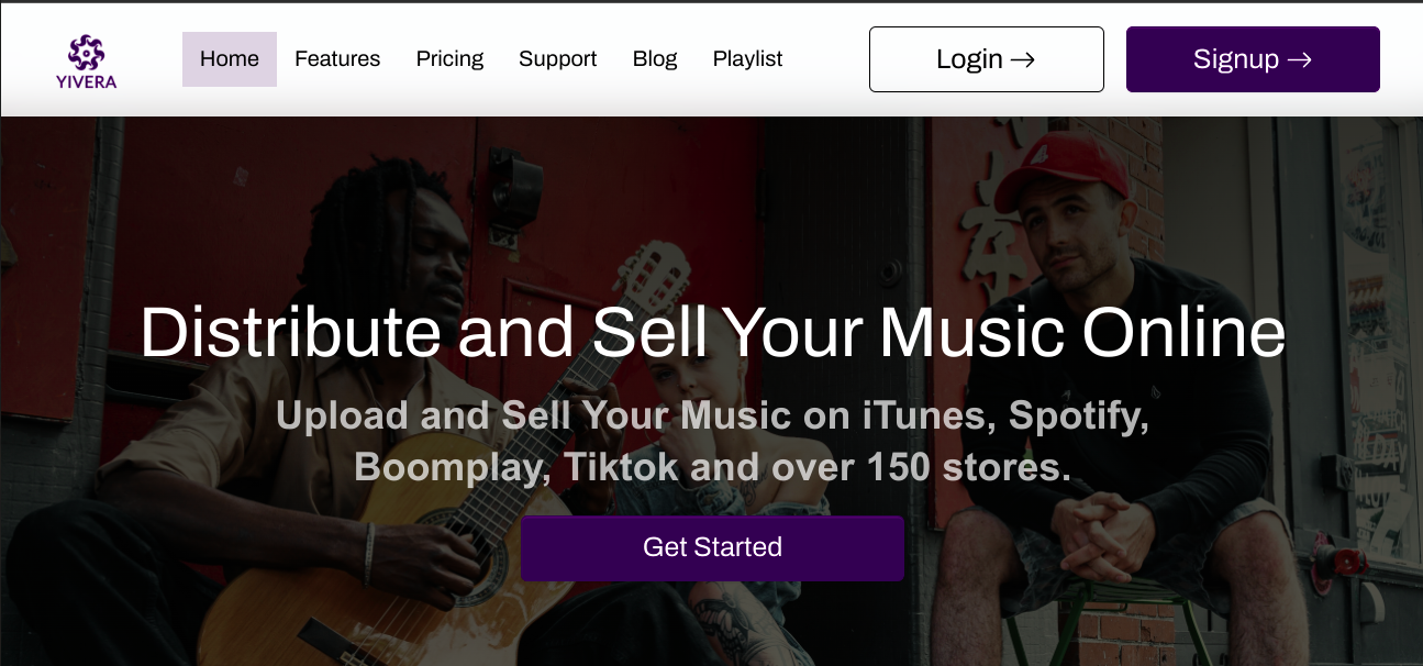Yivera - Music distribution platform